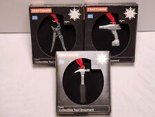 Craftsman 2008 Pewter Tool Christmas Ornament Set Of 3 Made In USA picture