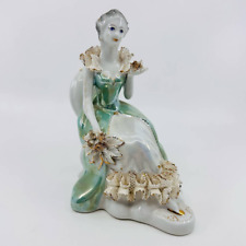 VTG Porcelain Rare  Dorohoi Stipo Romanian Show Piece, Lady in Chair Stamped picture