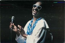 Stevie Wonder Smiling Singing Holding Microphone and Clapping Vintage Postcard picture