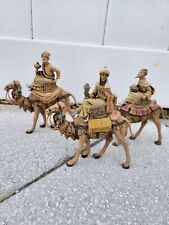FONTANINI DEPOSE ITALY 3 Wisemen Magi Kings On Camels Nativity Pcs.  1983 picture