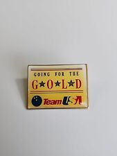Going for the G*o*l*d Team USA Bowling Souvenir Lapel Pin Olympics picture