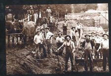 REAL PHOTO PORTAGE WISCONSIN PORTAGE CANAL CONSTRUCTION POSTCARD COPY picture