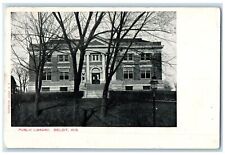 c1905 Public Library Building Stairs Entrance Beloit Wisconsin Antique Postcard picture