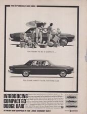 Dodge Dart - Compact Car Picnic Family Park - 1963 Vintage Print Ad picture