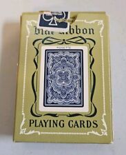 Vintage Blue Ribbon Poker Cards Rosette Design  picture