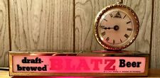 Vintage Draft Brewed Blatz Beer clock light up display~Works picture