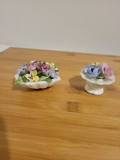 TWO)Vintage Royal Adderley Floral Bone China Made in England Porcelain Flowers  picture