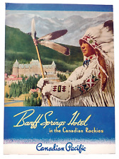 Banff Springs Hotel in the Canadian Rockies Menu Canadian Pacific Railway 1946 picture