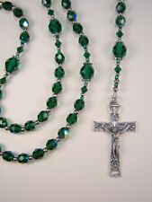 Womens Emerald Rosary Catholic 18