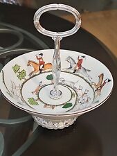 WEDGWOOD HUNTING SCENE 1 TIER TIDBIT SERVER/Candy dish/snack dish Serving ITEM picture