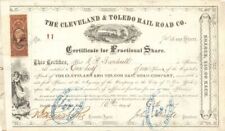 Cleveland and Toledo Rail Road Co. - 1867 Stock Certificate - Railroad Stocks picture