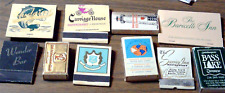 Lot Of 10 Used Vintage Feature Matchbooks•Girlie•Full Length•Drinks•Fish•Hotels. picture