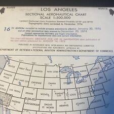 Vintage Los Angeles Sectional Aeronautical Chart 16th Edition 1974 picture