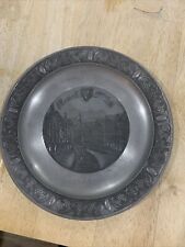 Decrotive VNT Pewter Plate 8 .5 Inches.  picture