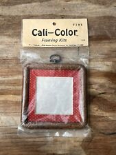 Vintage Cali-Color Small MCM Teak Wood Frame Kit Picture Frame Rounded Corners picture