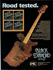 VINTAGE 1980 BLACK DIAMOND ELECTRIC GUITAR STRINGS PRINT AD picture