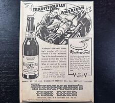 1942 Wiedemann Brewing Beer Newspaper Ad WWII WW2 Era Newport KY Cincinnati Ohio picture