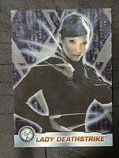 2003 XMEN UNITED X2 MOVIE - X-CITING CLEAR CARD ( C5 ) LADY DEATHSTRIKE - VHTF  picture