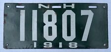 1918 New Hampshire License Plate 11807 picture