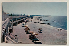 ca 1960s NY Postcard Long Island Greenport New York Sound Shore Motel LI Sound picture