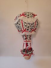 Vintage Christmas Hot Air Balloon Hand Crafted Plush Hanging Decor w/ Santa 20