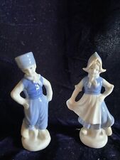 Vintage Dutch German Blue Boy Girl Figurines 4 inches Porcelain picture