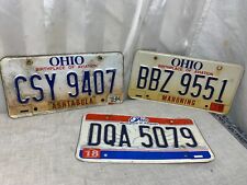 2003-2004 Three Vintage Ohio Ashtabula & Mahoning USA License Plate Collectible picture