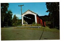Vintage Parke County Indiana Mecca Covered Bridge Unposted Postcard #357 picture