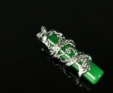 1PC Chinese Exquisite  Malay jade Pendant Green Dragon picture