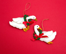 Vintage Bucilla Geese Felt Handmade Ornaments picture