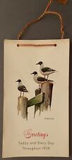 Vintage 1958  Calendar, Drawn From Nature By Francis Lee Jaques Water Birds picture