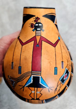 Hopi Yei Gourd Handpainted Ron Rivera 1993 Gorgeous picture