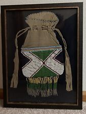 Two Sided Native American Beaded Bag Circa 1890-1910 picture