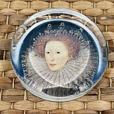 Queen Elizabeth I British Monarchy Glass Paperweight View picture