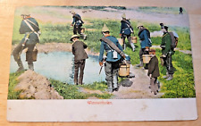 Postcard WW1 1915 Mergentheim Soldiers Getting Water Feldpost Germany picture
