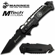 8.25 Officially Licensed US MARINES Spring Assisted Tactical Pocket Knife 1002TS picture