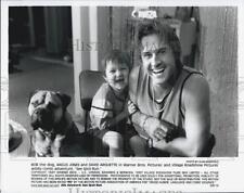 2001 Press Photo David Arquette, Angus Jones, Bob the Dog 