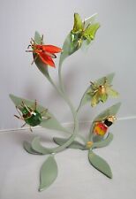 5 SWAROVSKI Crystal Paradise 24k GP Sterling Silver BUGS on Metal Display Stand picture