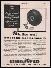 1931 Goodyear Airwheels Strike Out Most Of The Landing Hazards Vintage Print Ad picture