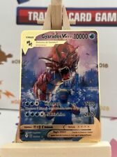 Pokemon Gold Metal Card Gyarados VMax Fun Art Card/ Best Gift Pokemon Collectors picture