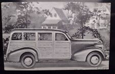 postcard auto 1937 Pontiac Woodie Wagon picture