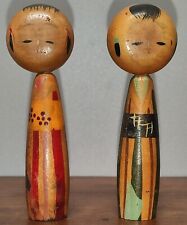 Vintage Wooden Kokeshi Japanese Dolls 3¼