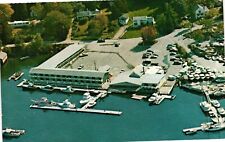 Browns Wharf Boothbay Harbor Maine Vintage Postcard Motel Restaurant Marina picture