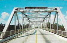 Vintage Florida Chrome Postcard Suwannee River Bridge Up Close View picture