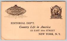 1910-20s COUNTRY LIFE IN AMERICA REPLY CARD SURVEY POLL ANTIQUE PARTIAL POSTCARD picture