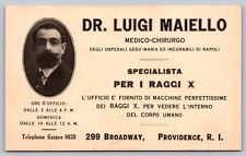C1915 rare adv card ITALIAN AMERICAN DR LUIGI MAIELLO PROVIDENCE R.I..  XRAYS picture