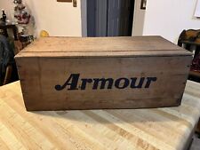 Wood Crate Beautiful Vintage ARMOUR  STAR Corned Beef Case Box #1 picture