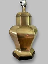 Vintage Fredrick Cooper Original Brass Ginger Jar Table Lamp 3-Way Light Working picture