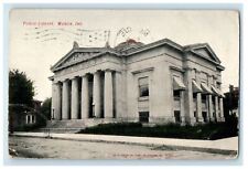 1907 Public Library, Muncie Indiana IN Posted EC Kroff Co. Posted Postcard picture