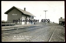 MELBOURNE Ontario 1926 MCRR Train Station. Real Photo Postcard picture